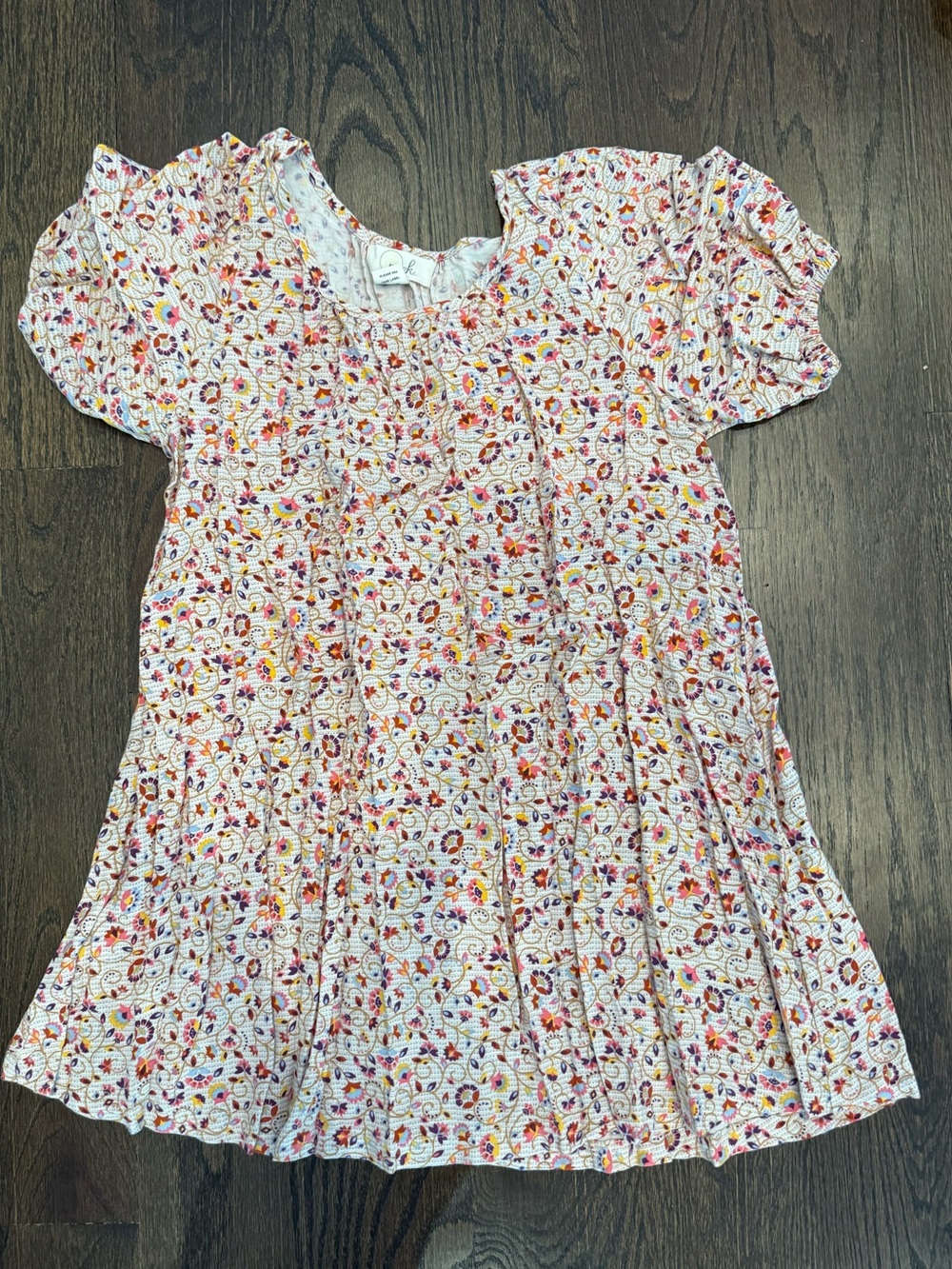 Peek Pink Floral Smocked Casual Dress